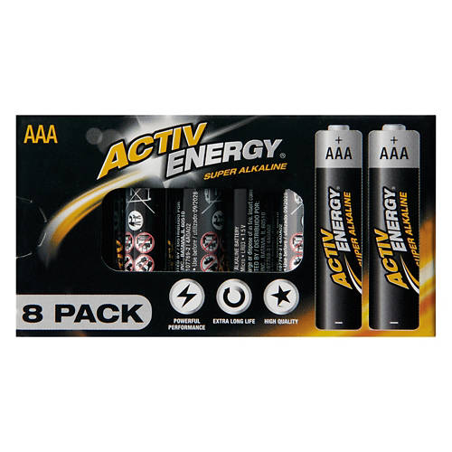 AAA  Alkaline Batteries, 8 count