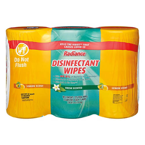 Disinfectant Cleaning Wipes, 3 pack Product Image Front shot 01
