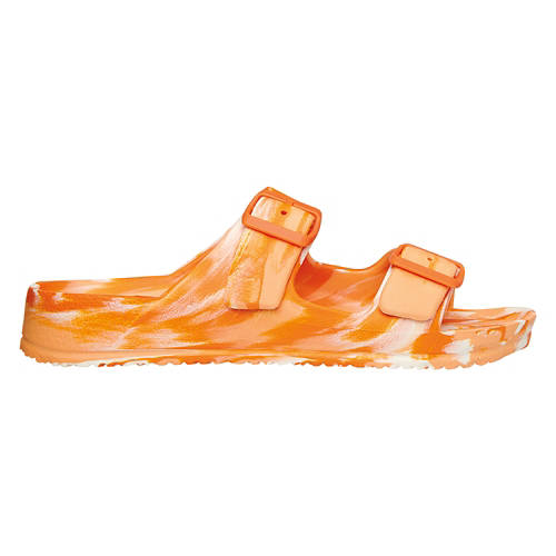 Ladies Lightweight Footbed Sandals - Orange, 9