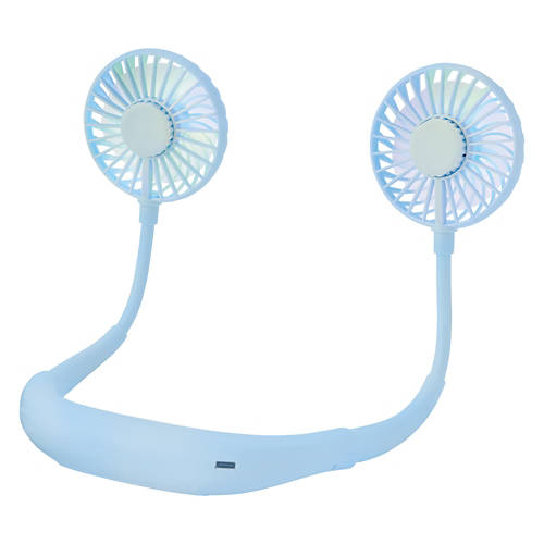 USB Rechargeable Neck Fan, Blue Product Image Front shot 01