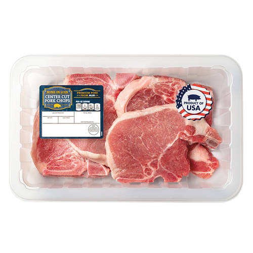 Premium Bone-In Center Cut Pork Chops Product Image Front shot 01