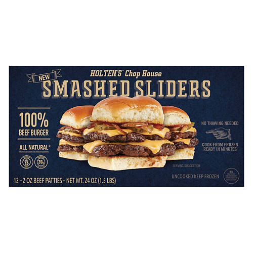 Smashed Beef Burge Sliders, 12 count Product Image Front shot 01
