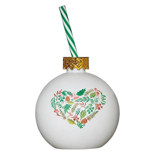 Holiday Glass Ornament - White