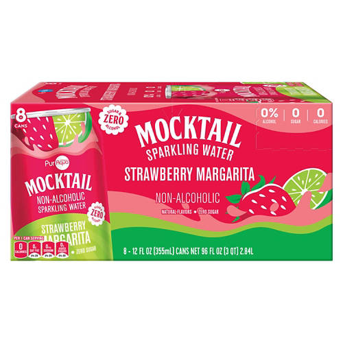 Sugar Free Strawberry Margarita Sparkling Water - 8 pack, 12 fl oz can Product Image Front shot 01
