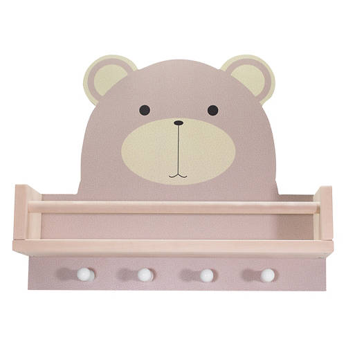 Bear Shaped Kids Wall Hooks