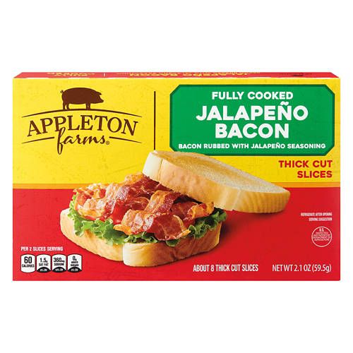 Fully Cooked Jalapeno Bacon Slices, 8 count Product Image Front shot 01