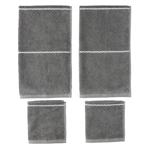 Dobby Hand Towel/Washcloth - Gray