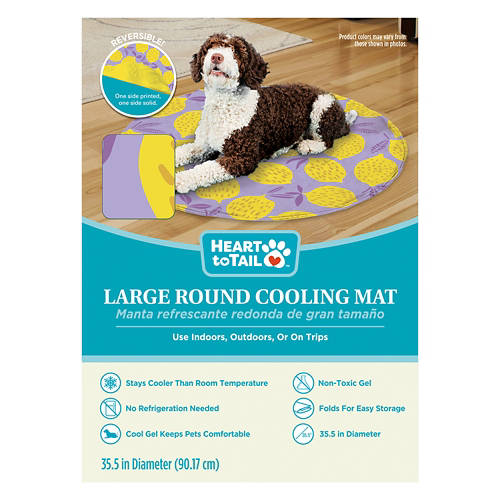 Pet Lavender Lemons Round Cooling Mat, 35.5" Product Image Front shot 01