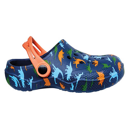 Toddler Clogs with Heel Strap - Dino, 11/12