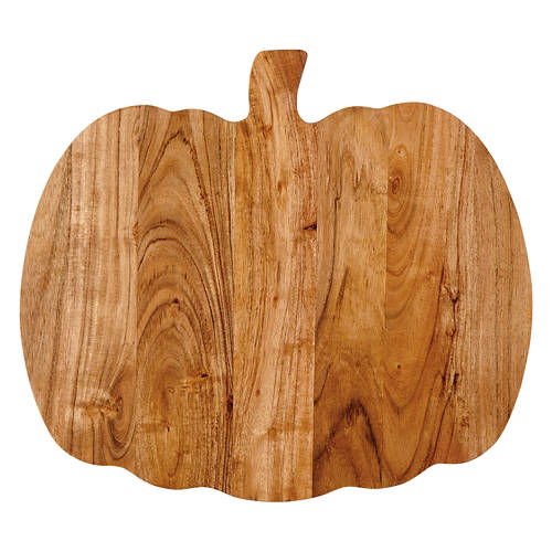 Acacia Wood Harvest Chopping Block, Pumpkin