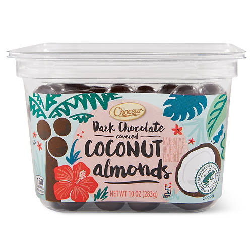 Dark Chocolate Coconut Covered Almonds, 10 oz