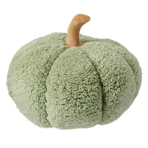 Jumbo Sherpa Pumpkin Pillow, Sage Green