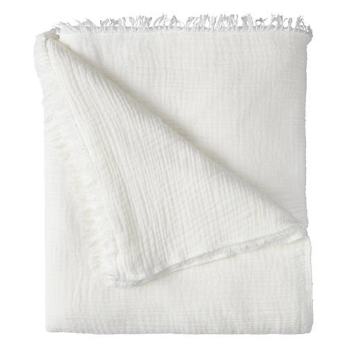 50” x 70” Soft Sherpa Gauze Throw, White