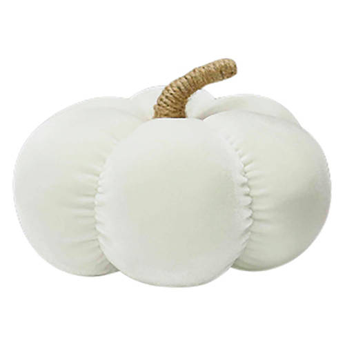 Large Velvet Pumpkin, Ivory