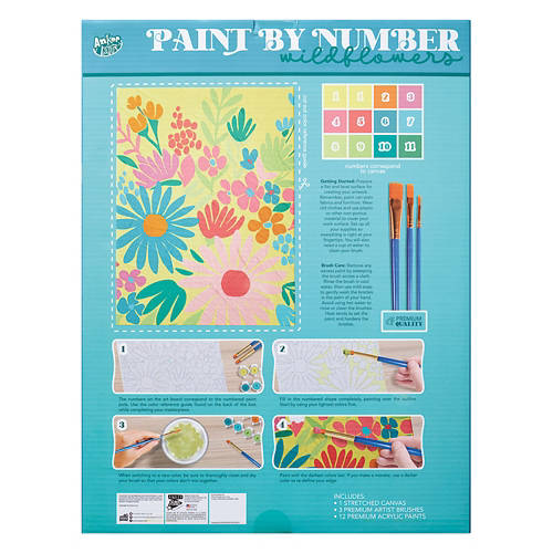 Paint By Number - Wild Flowers Product Image Back shot 01