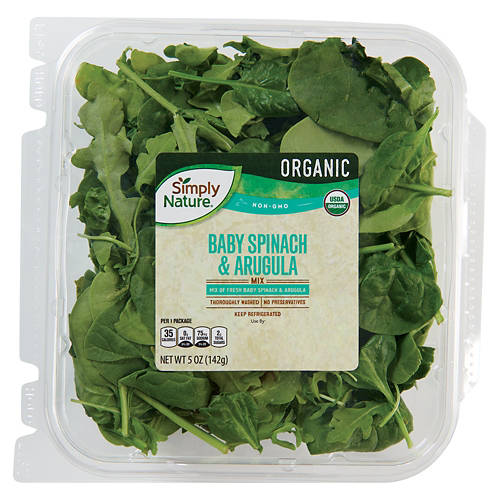 Organic Arugula and Spinach Mix, 5 oz Product Image Front shot 01