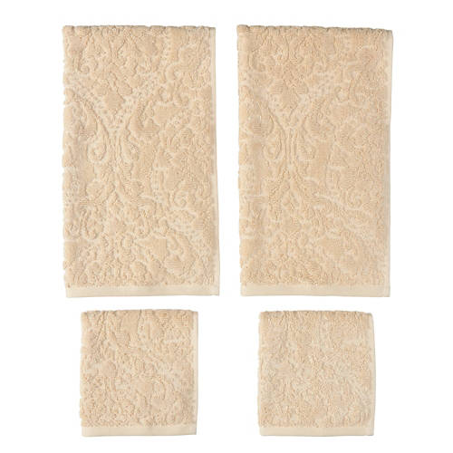 Damask Hand Towel/Washcloth - Beige