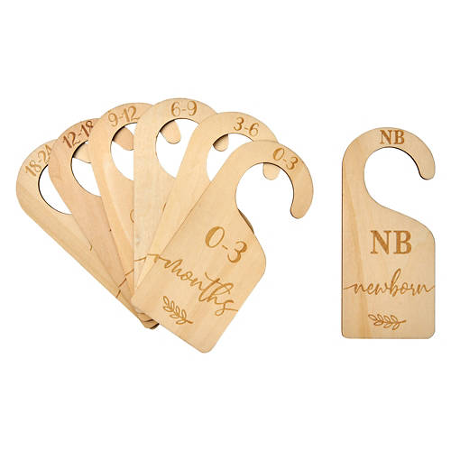 7 Pack Baby Closet Dividers, Natural