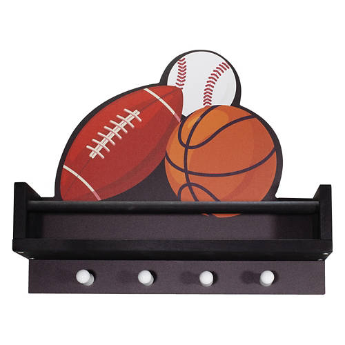 Sports Shaped Kids Wall Hooks