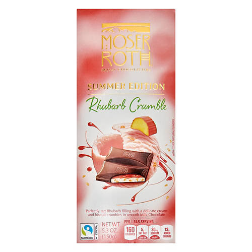 Milk Chocolate with Rhubarb Crumble Filling, 5.3 oz Product Image Front shot 01