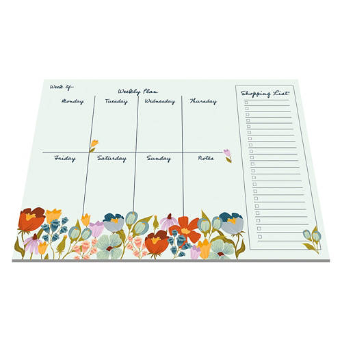 Kitchen To Do Weekly Calendar/Planner - Floral