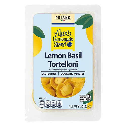 Alex's Lemonade Stand Gluten Free Lemon Basil Tortelloni, 9 oz Product Image Front shot 01
