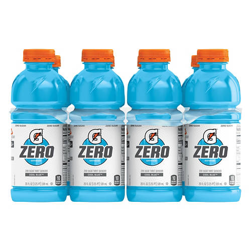 G  Zero Cool Blue Sports Drink, 8 pack, 20 fl oz bottles