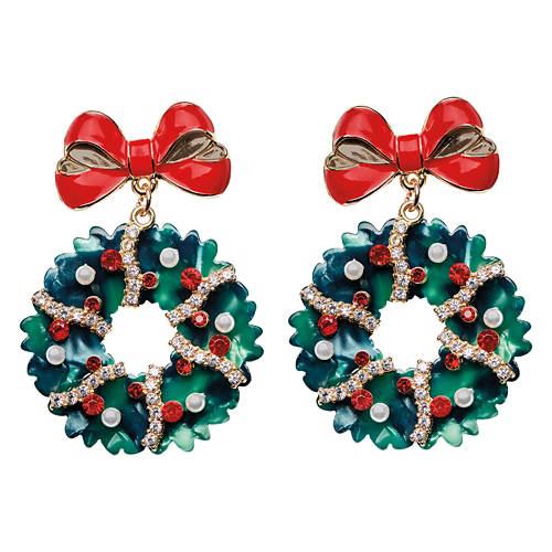 Holiday Earrings - Wreath