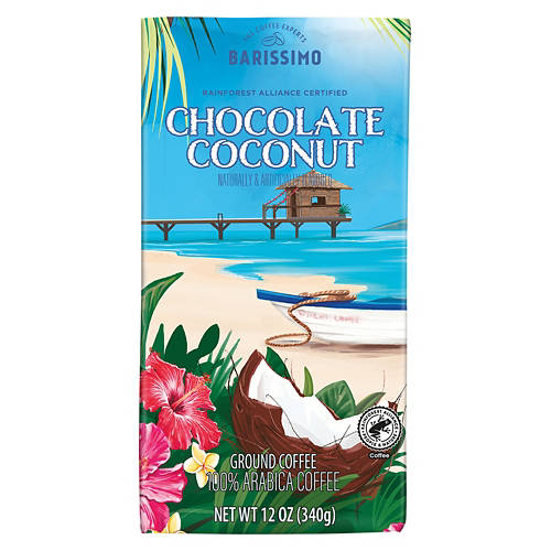 Chocolate Coconut Ground Coffee, 12 oz Product Image Front shot 01