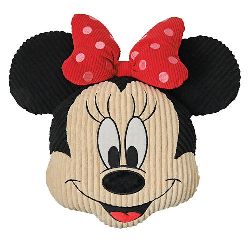 16" X 16" Minnie Ribbed Face Shaped Pillow