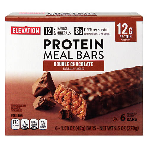 Double  Chocolate Protein Meal Bars, 6 count Product Image Front shot 01