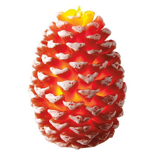 LED Novelty Holiday Candle - Brown Pinecone