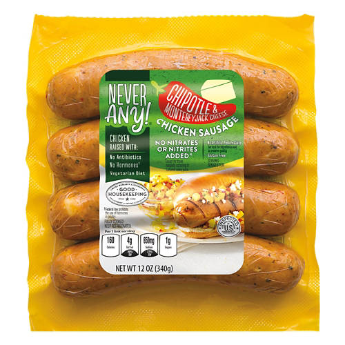 Chipotle & Monterey Jack Cheese Chicken Sausage, 12 oz