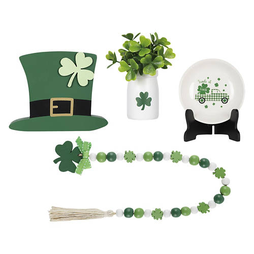 St. Patrick's Day Décor Tray Objects Collection - Happy St. Patricks' Day