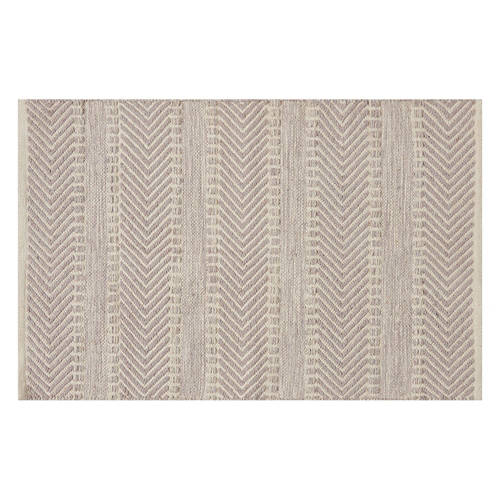 24" x 36" Reversible Woven Accent Rug - Chevron Beige