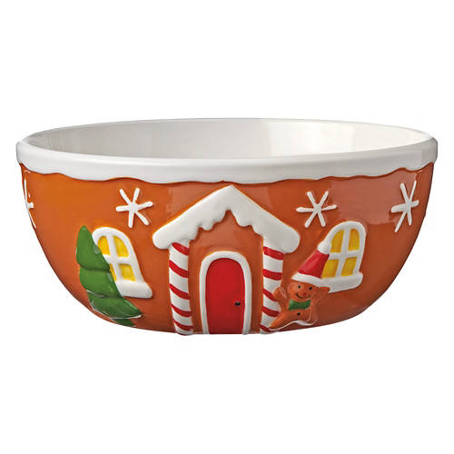 Holiday Bowl - Gingerbread House