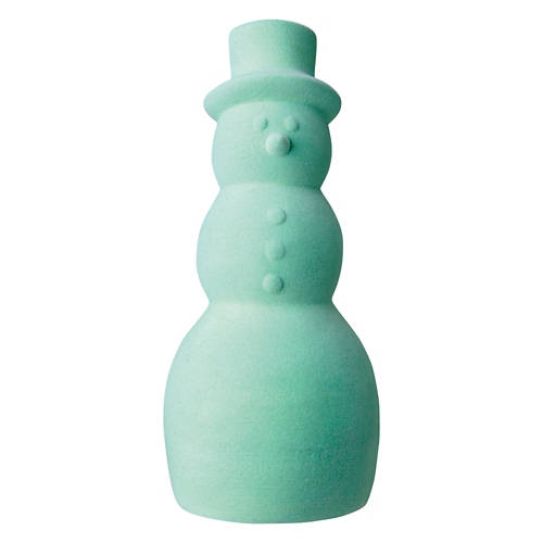 Christmas Flocked Snowman - Light Blue