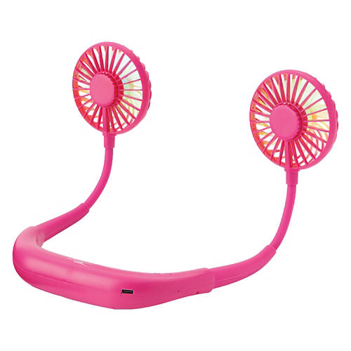 USB Rechargeable Neck Fan, Pink