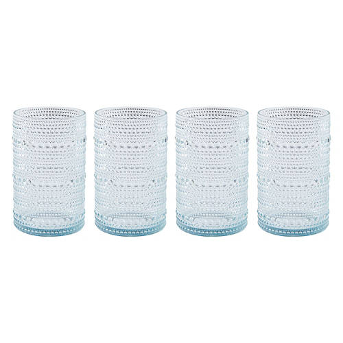 4 Pack Outdoor Acrylic Glasses, Blue