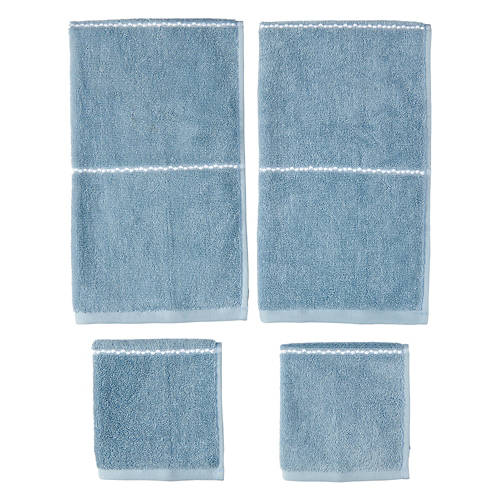 Dobby Hand Towel/Washcloth - Light Blue