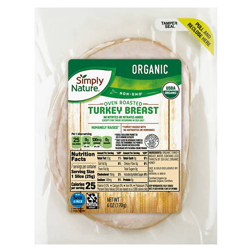 Organic Oven Roasted Turkey Breast, 6 oz
