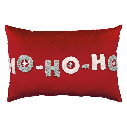 12” x 20” Lumbar Holiday Decorative Pillow - Ho Ho Ho