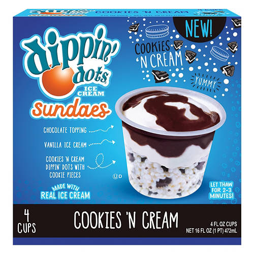 Cookies N' Cream Beaded Ice Cream Cups, 4 count Product Image Front shot 01