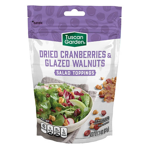Dried Cranberries & Walnut Salad Toppings, 3 oz Product Image Front shot 01