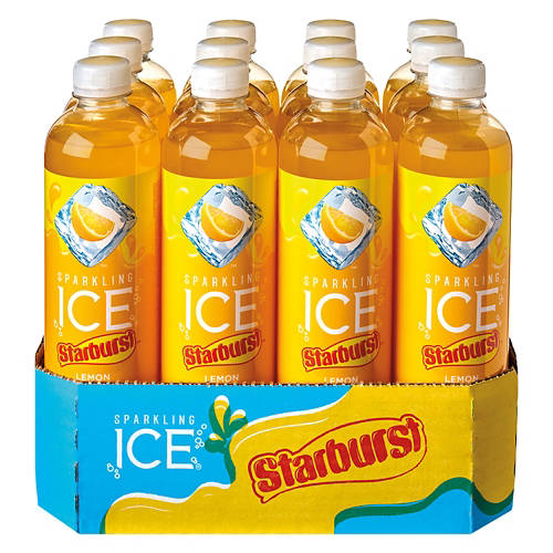 Sparkling Ice Starburst Lemon, 17 fl oz bottle