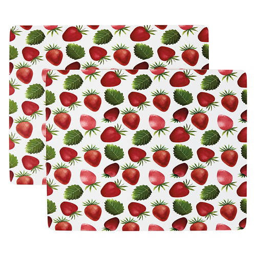 2 Pack Cork Placemats - Strawberry