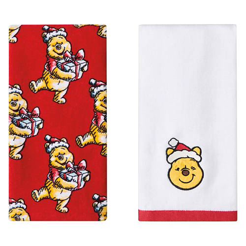 2 Pack Holiday Hand Towel Set - Winnie The Pooh/Present Time