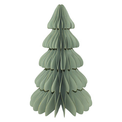 11.5" Tall Holiday 5 Tier Paper Tree, Dark Green