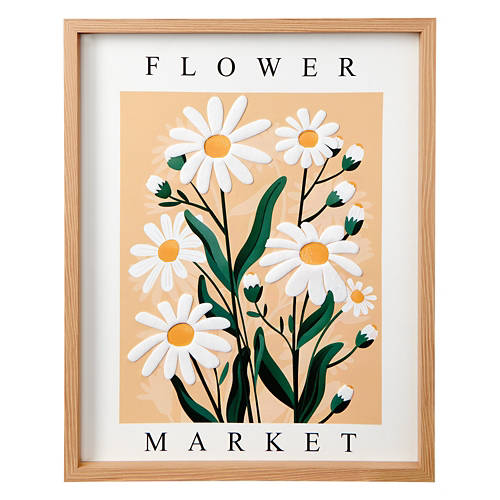 16" x 20" Spring Framed Wall Art - Yellow Market