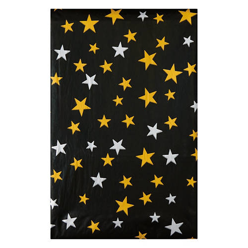 60" x 84" Vinyl Tablecloth - Metallic Stars